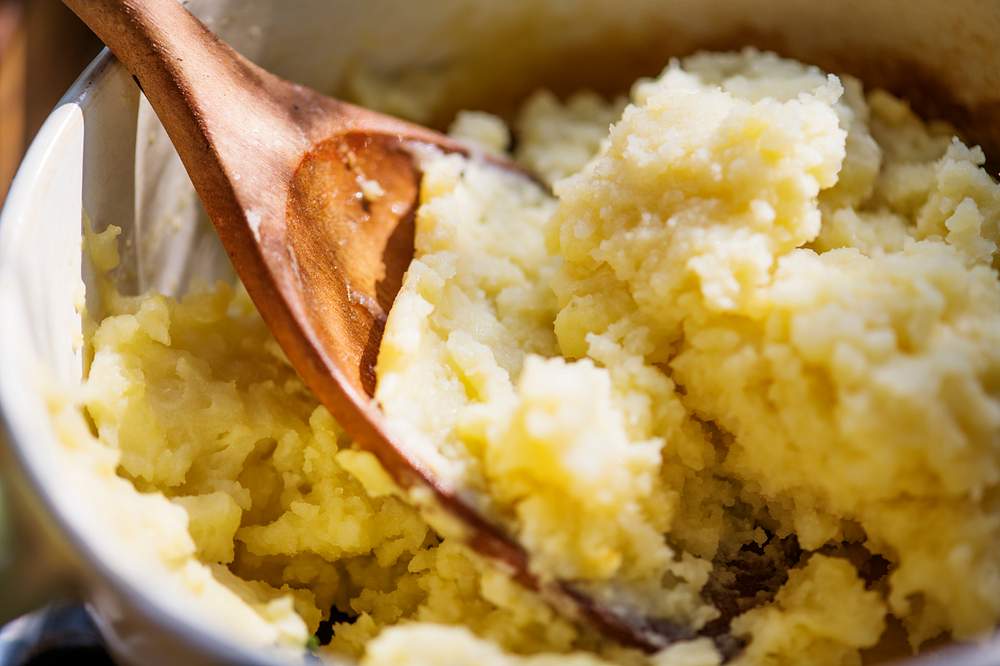 Mashed potatoes food photography recipe idea 