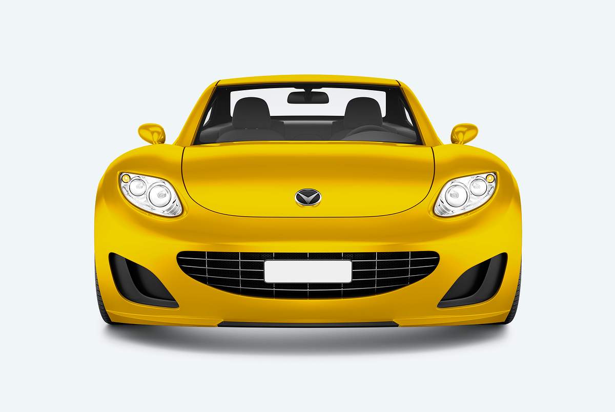 Download Yellow Sports Car Royalty Free Psd Mockup 563790 PSD Mockup Templates