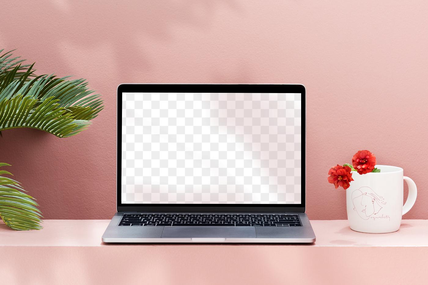 Download Laptop on a desk png | Royalty free stock transparent png ...