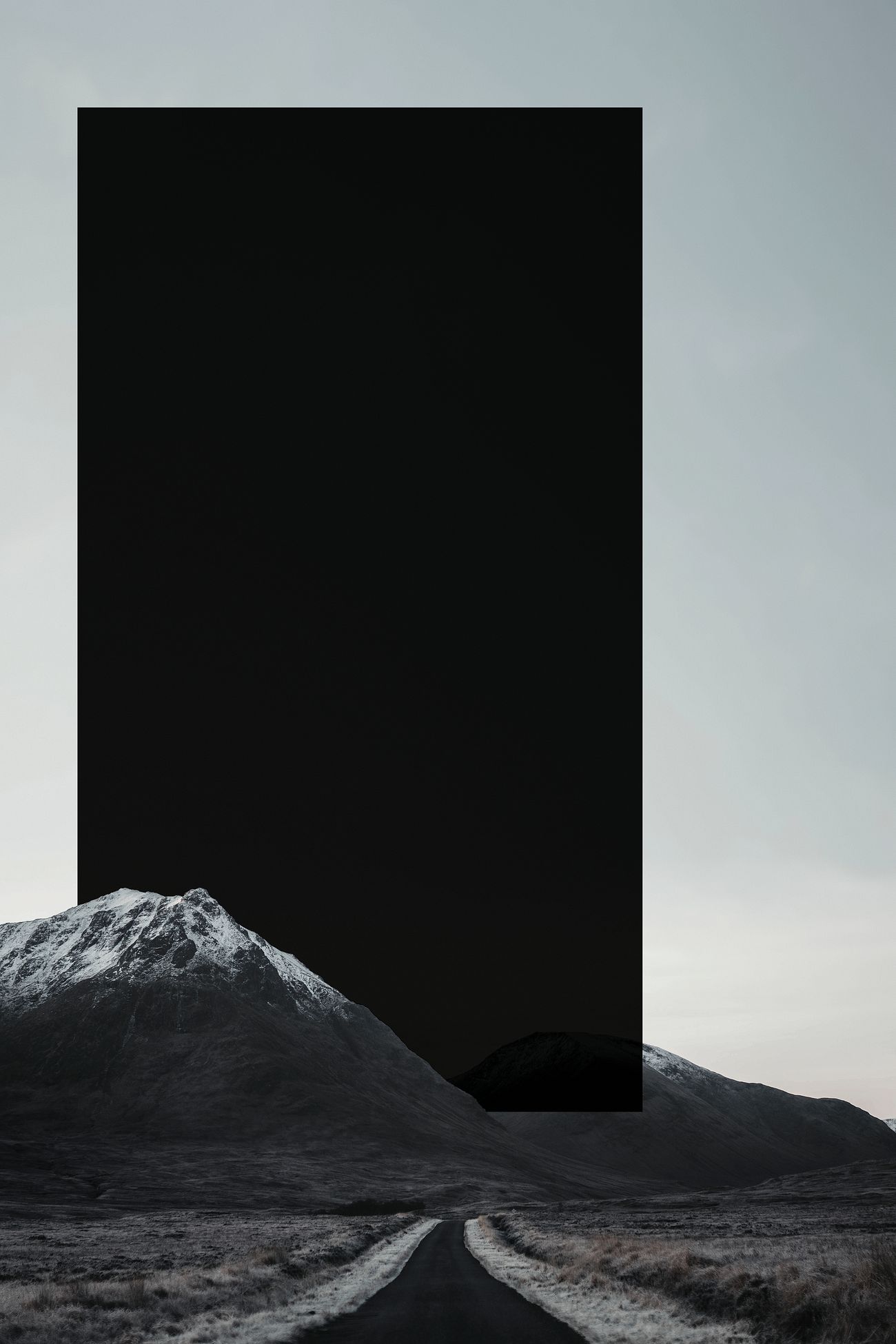 Mountain landscape frame template