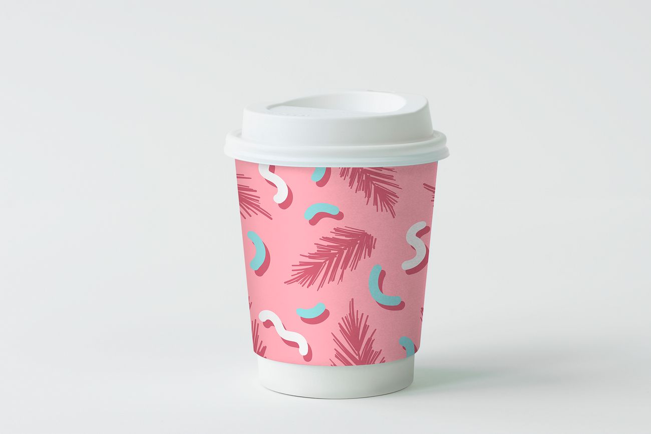 Colorful takeaway coffee cup mockup design | Royalty free psd mockup - 502781