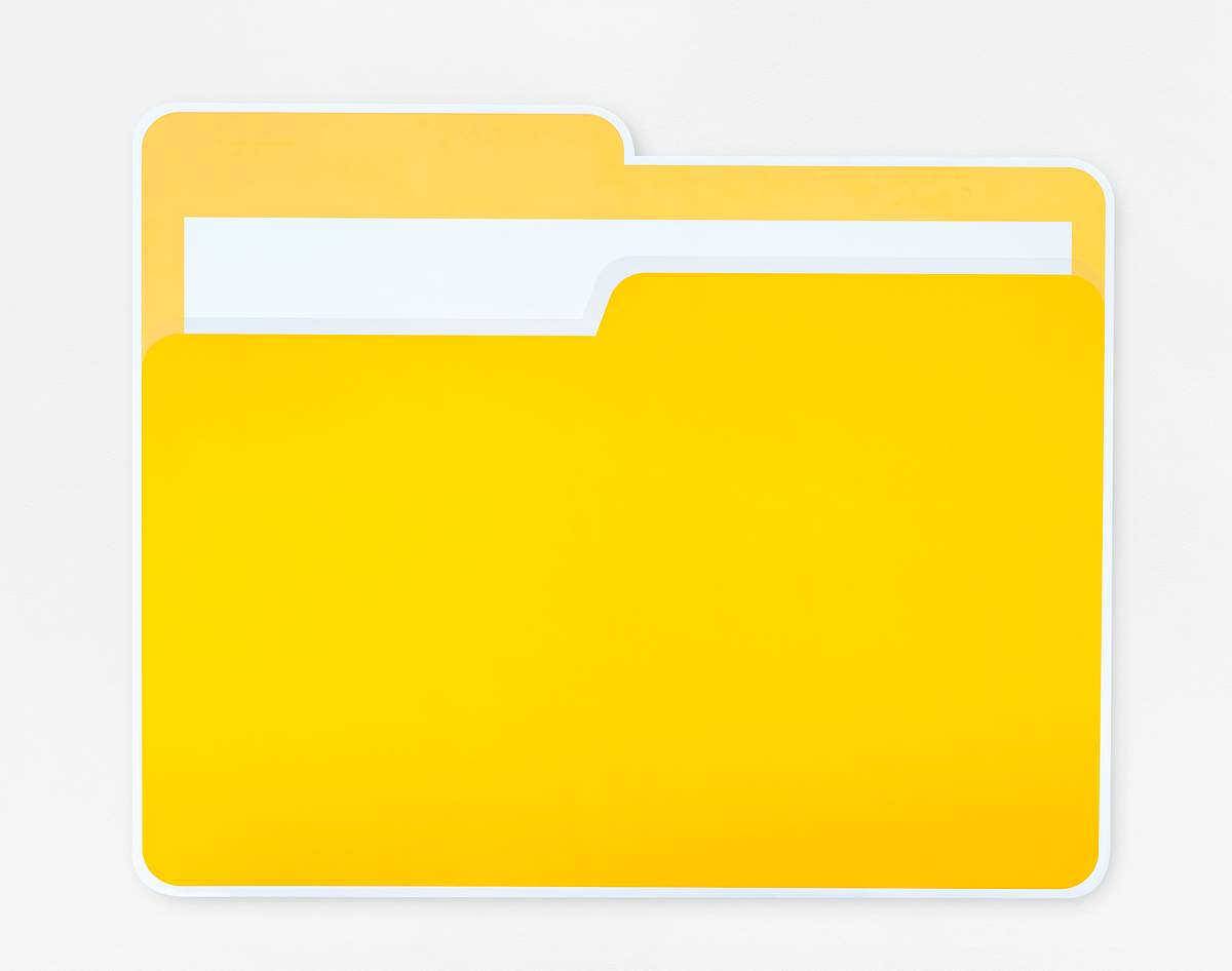 Download Yellow Document Folder Icon Isolated Royalty Free Psd Mockup 476717 Yellowimages Mockups