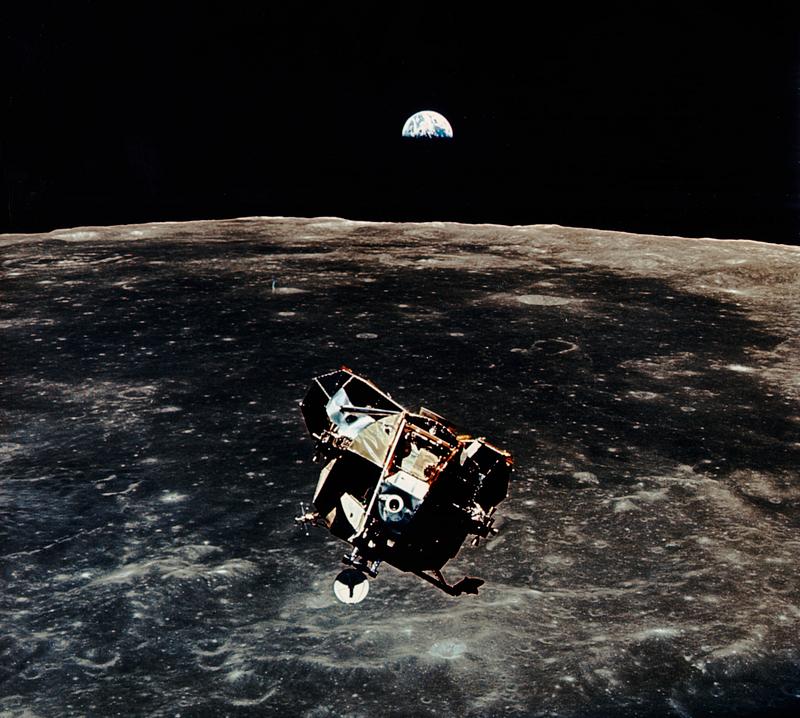 Moon landing photograph Ascent stage prior to docking. Original from NASA. Digitally enhanced by rawpixel.