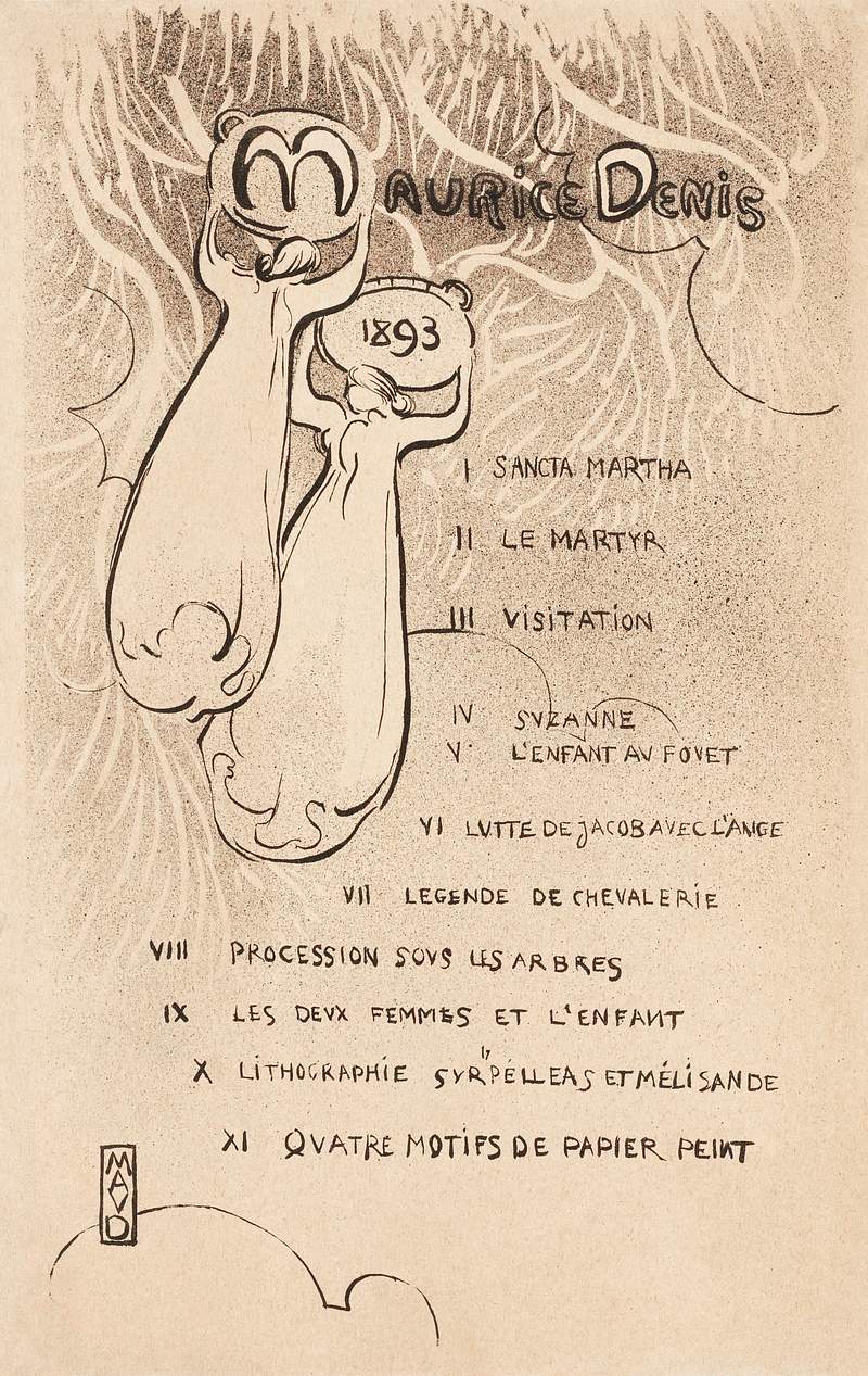 Poster of the solo exhibition (Affiche van de solo-expositie) (1893) print in high resolution by Maurice Denis. Original from…