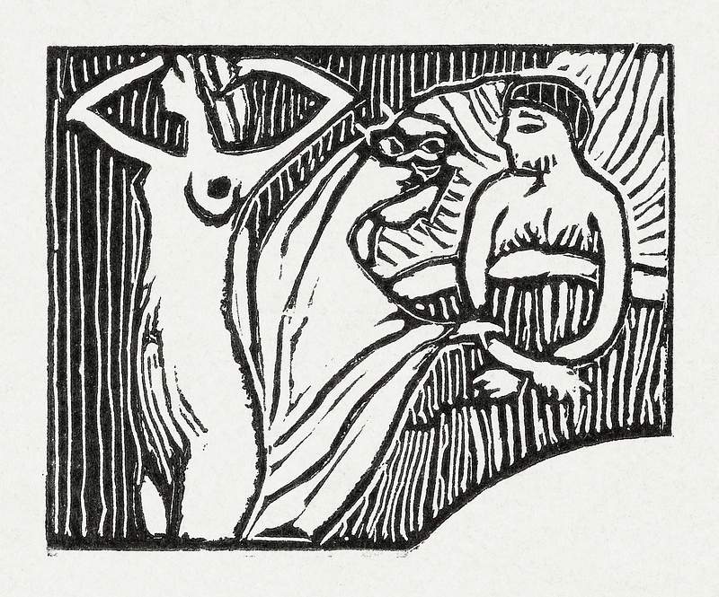 Illustration for poem from Paul Verlaine's collection of poetry Sagesse (Illustratie bij gedicht uit dichtbundel Sagesse van…