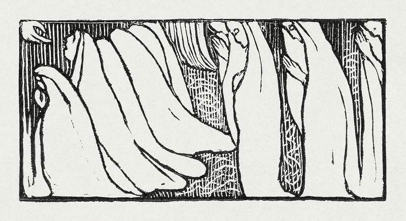 Illustration for poem from Paul Verlaine's collection of poetry Sagesse (Illustratie bij gedicht uit dichtbundel Sagesse van…