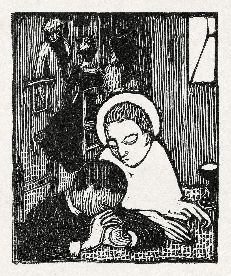Illustration for poem in Paul Verlaine's collection of poetry Sagesse (Illustratie bij gedicht in dichtbundel Sagesse van…