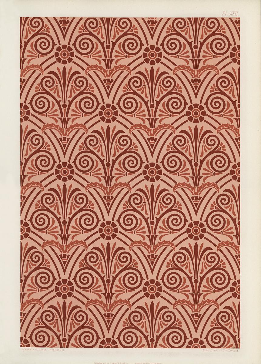 Antique Greek pattern from The Practical… | Free public domain illustration Antique Greek pattern from The Practical Decorator and Ornamentist (1892) by G.A Audsley and M.A. Audsley. Digitally enhanced…