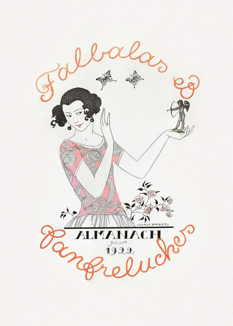 Almanach des Modes présentes, passées & futures pour, Falbalas et Fanfreluches (1922) fashion illustration in…
