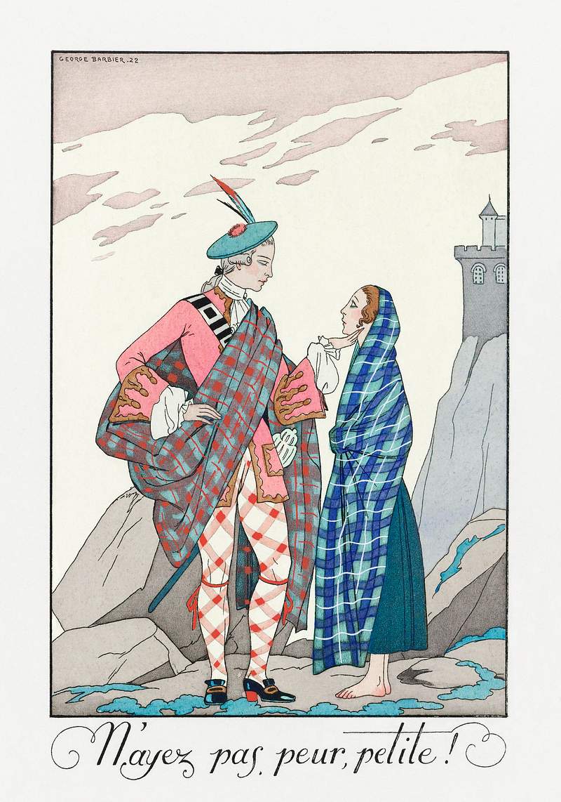 N'ayez pas peur, petite! (1923) fashion illustration in high resolution by George Barbier. Original from The Rijksmuseum.…