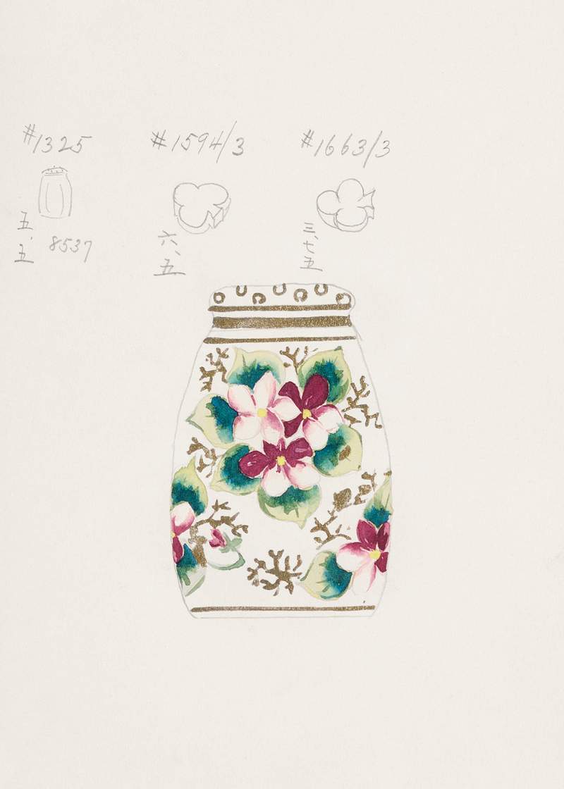 Design for Lidded Jar (1880-1910) painting in high resolution by Noritake Factory. Original from The Smithsonian Institution.…