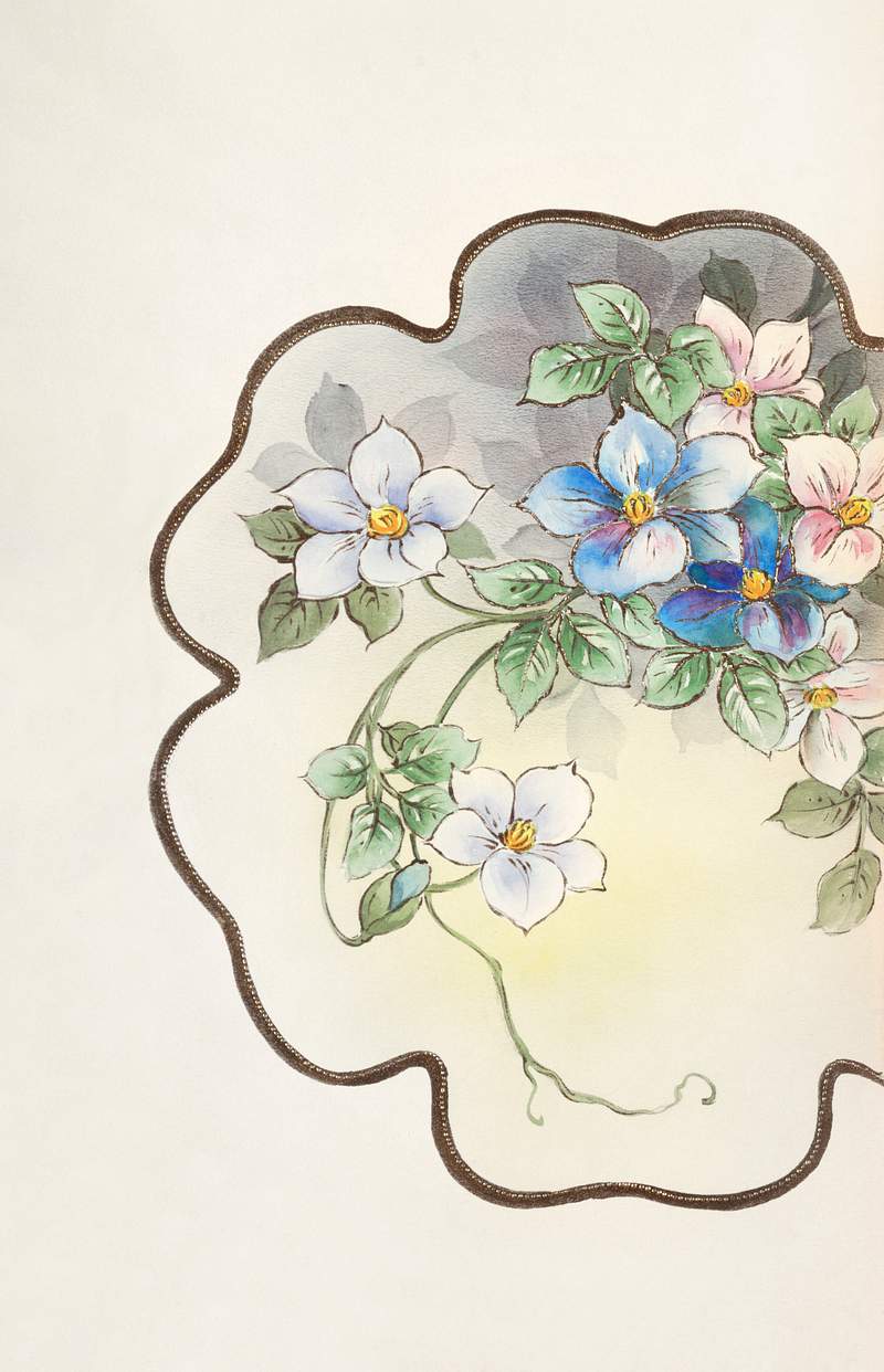 Design for a Plate (1880-1910) painting in high resolution by Noritake Factory. Original from The Smithsonian Institution.…