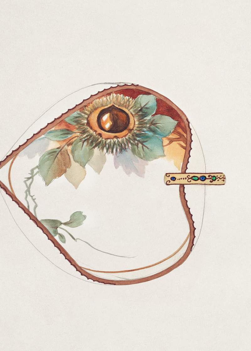Design for a Heart-shaped Box (1880-1910) painting in high resolution by Noritake Factory. Original from The Smithsonian…