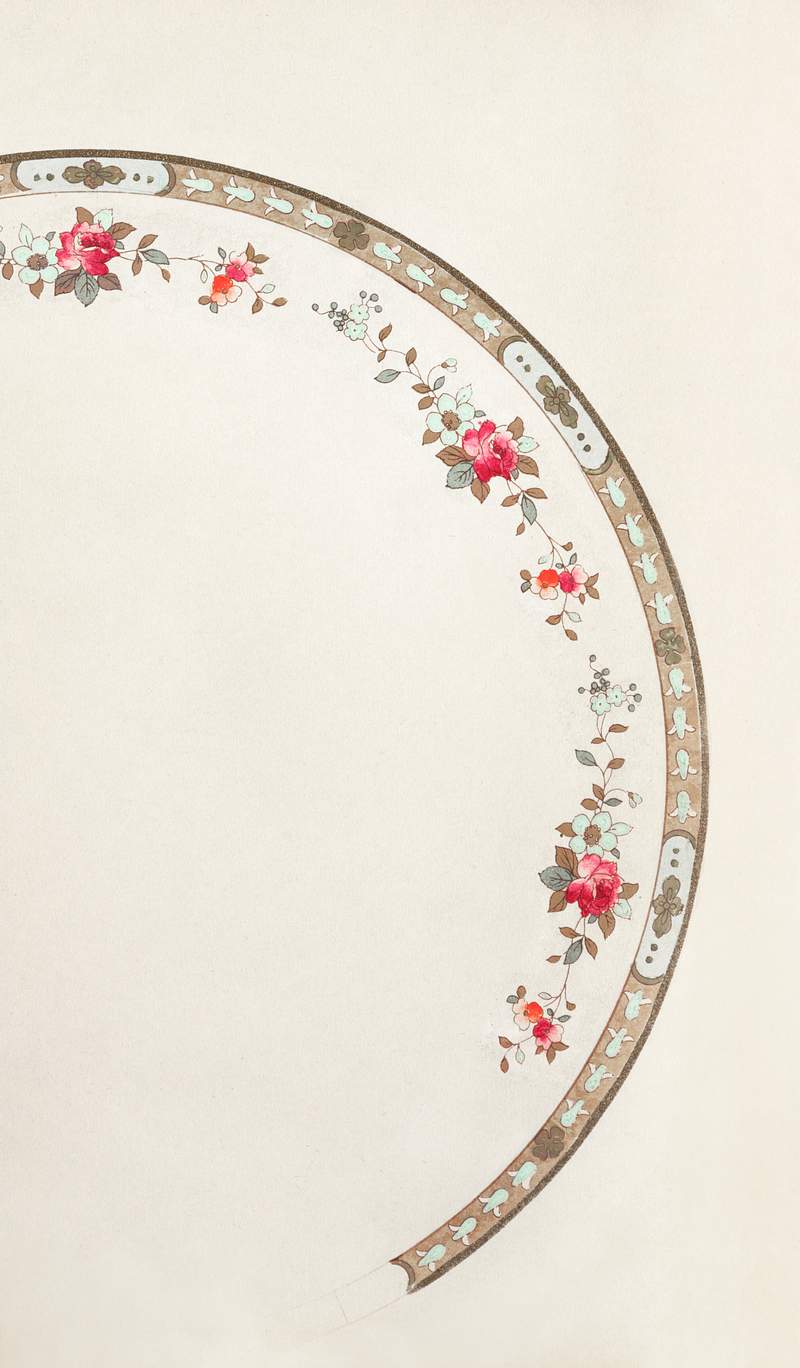 Design for a Plate (1880-1910) painting in high resolution by Noritake Factory. Original from The Smithsonian Institution.…