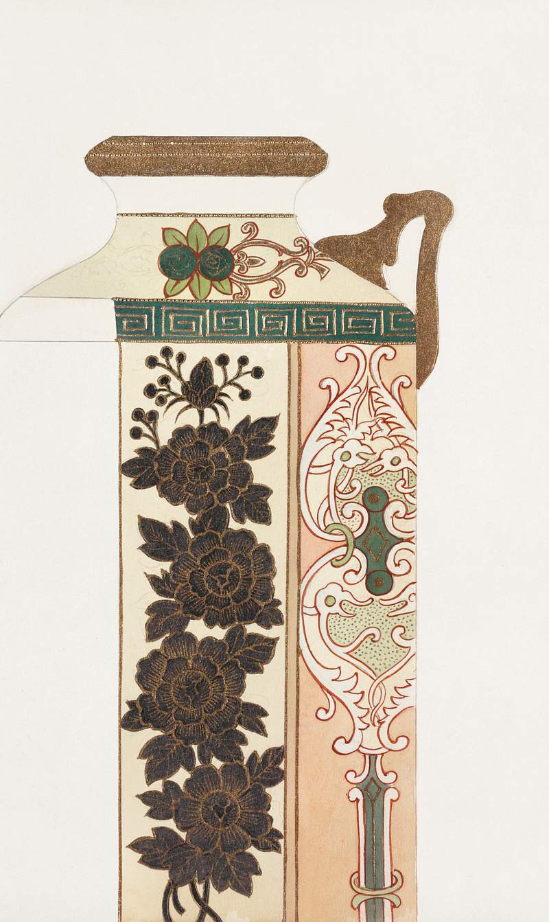 Design for a Jug (1880-1910) painting in high… | Free public domain illustration Design for a Jug (1880-1910) painting in high resolution by Noritake Factory. Original from The Smithsonian Institution.…