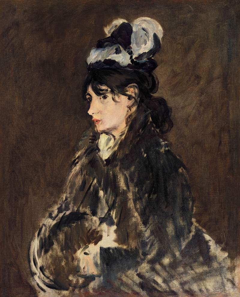 Berthe Morisot (c. 1869–73) painting in high resolution by Édouard Manet. Original from The Cleveland Museum of…