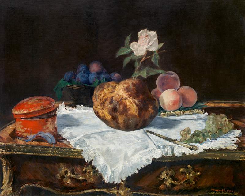 The Brioche (1870) painting in high resolution by Édouard Manet. Original from The MET. Digitally enhanced by…