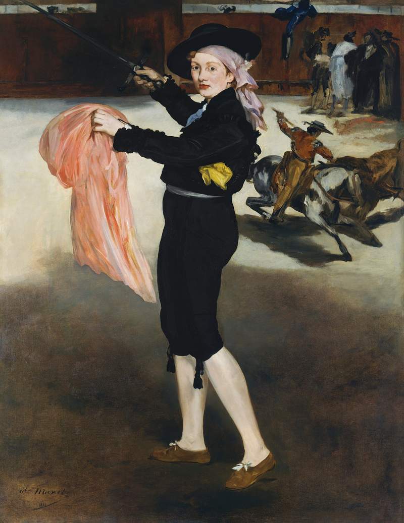 Mademoiselle Victorine in the Costume of an Espada (1862) painting in high resolution by Édouard Manet. Original from…