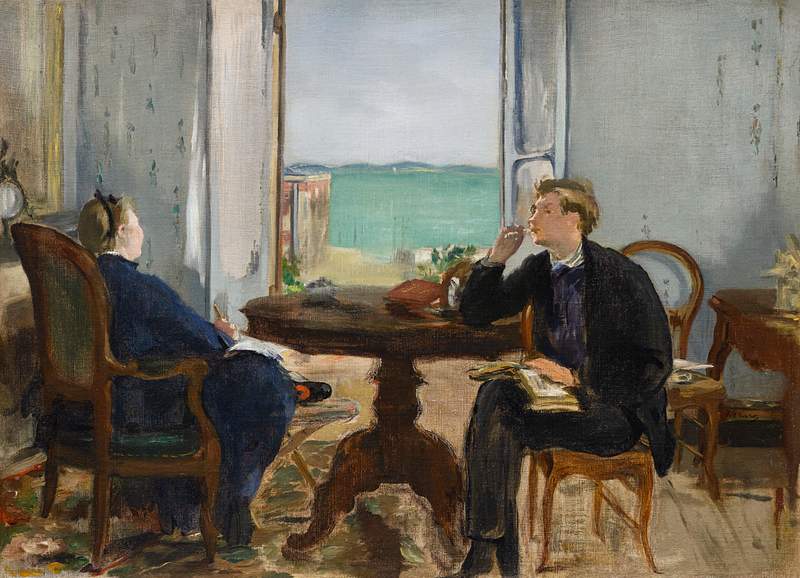 Interior at Arachon (1871) painting in high resolution by Edouard Manet. Original from The Sterling and Francine Clark Art…