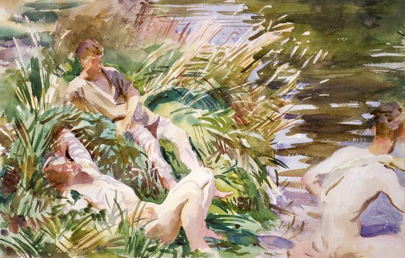 Tommies Bathing (1918) by John Singer Sargent. Original from The MET Museum. Digitally enhanced by rawpixel.