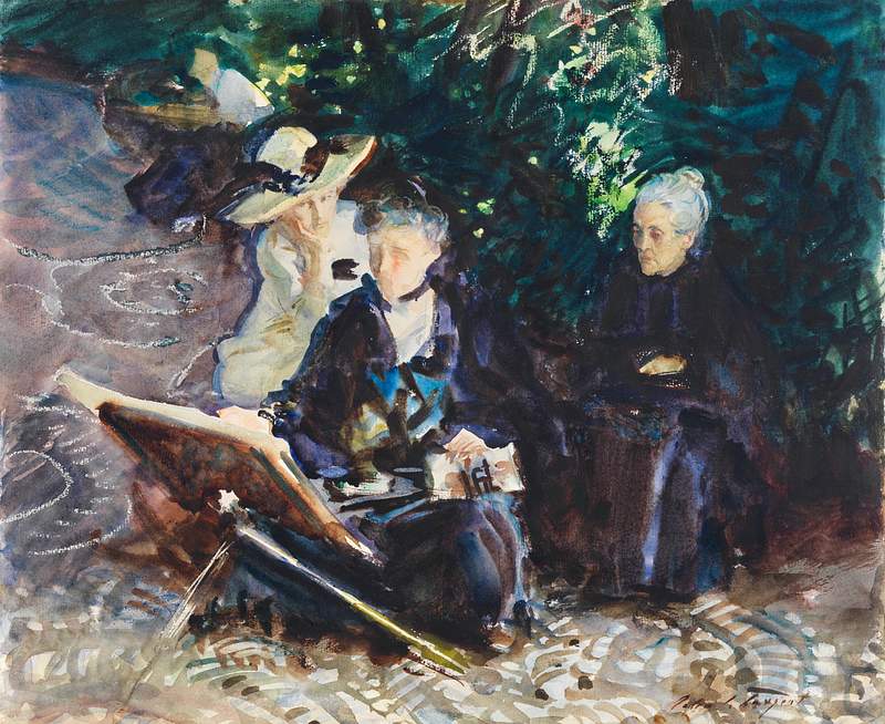 In the Generalife (1912) by John Singer Sargent. Original from The MET Museum. Digitally enhanced by rawpixel.
