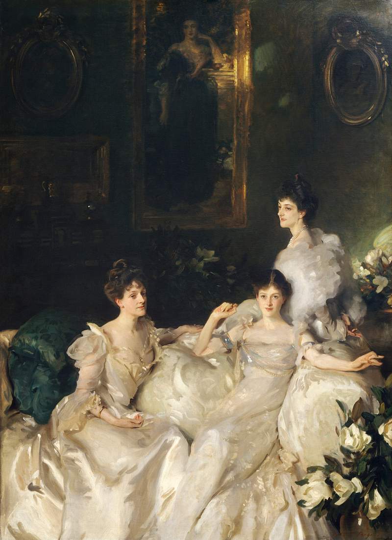 The Wyndham Sisters: Lady Elcho, Mrs. Adeane, and Mrs. Tennant (1899) by John Singer Sargent. Original from The MET Museum.…