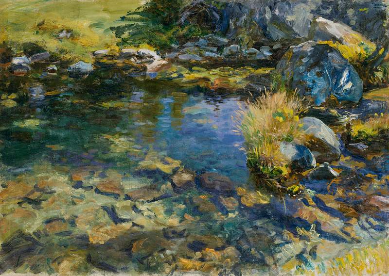 Alpine Pool (1907) by John Singer Sargent. Original from The MET Museum. Digitally enhanced by rawpixel.