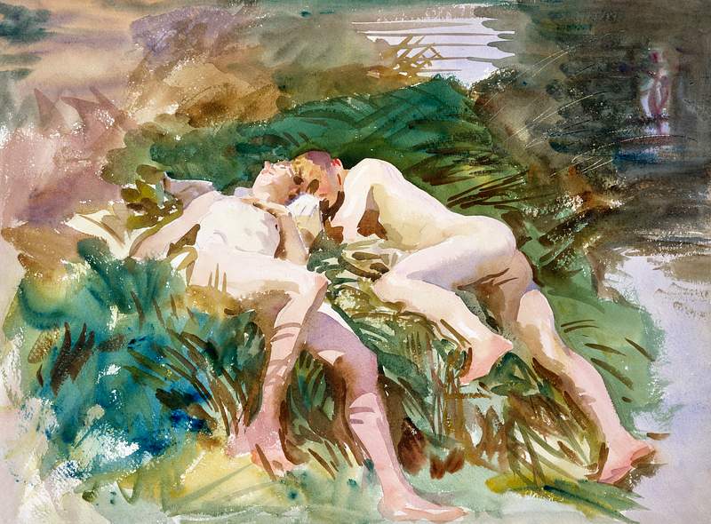 Tommies Bathing (1918) by John Singer Sargent. Original from The MET Museum. Digitally enhanced by rawpixel.