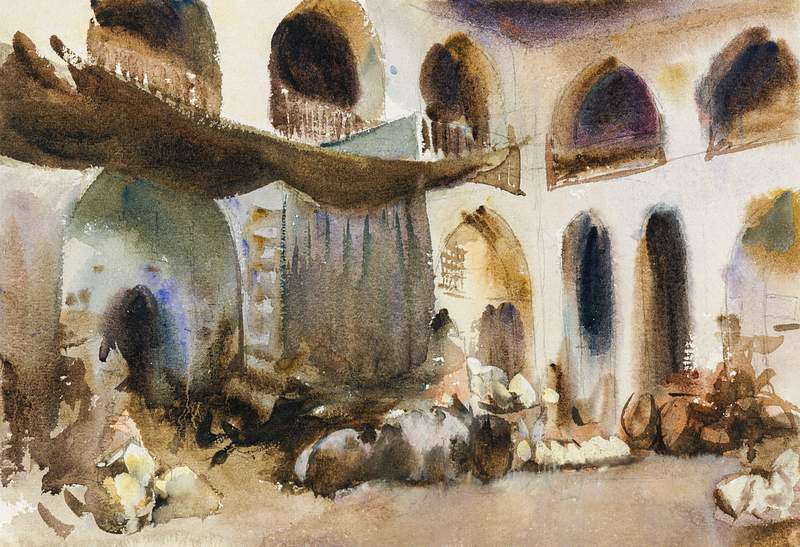 Market Place during 1890s by John Singer Sargent. Original from The MET Museum. Digitally enhanced by rawpixel.