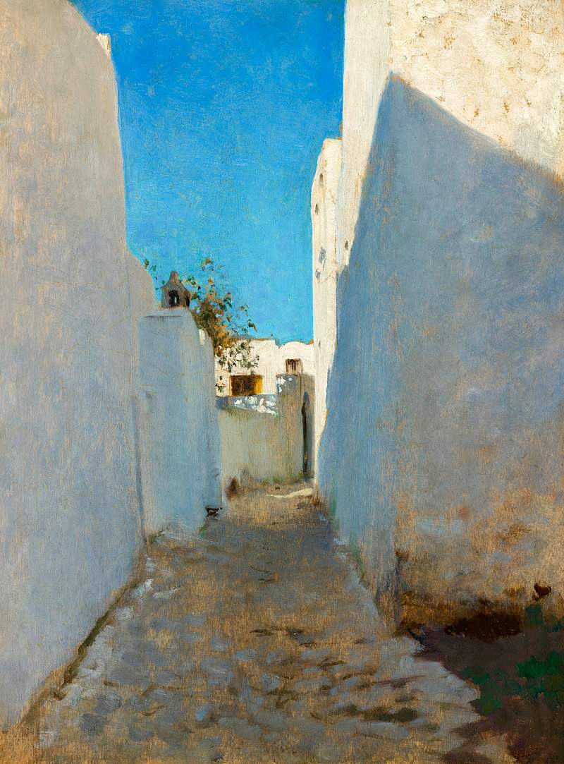 A Moroccan Street Scene (ca. 1879–1880) by John Singer Sargent. Original from Yale University Art Gallery. Digitally…