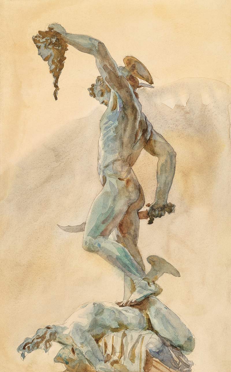 Sketch of Cellini's "Perseus" John Singer Sargent (1856–1925). Original from The National Gallery of Art. Digitally…