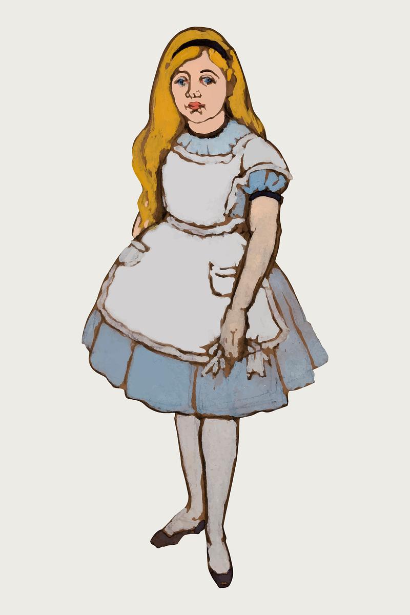 Alice from Lewis Carroll’s… | Royalty free stock Illustration | High Resolution graphic Alice from Lewis Carroll’s Alice’s Adventures in Wonderland character illustration vector, remixed from…