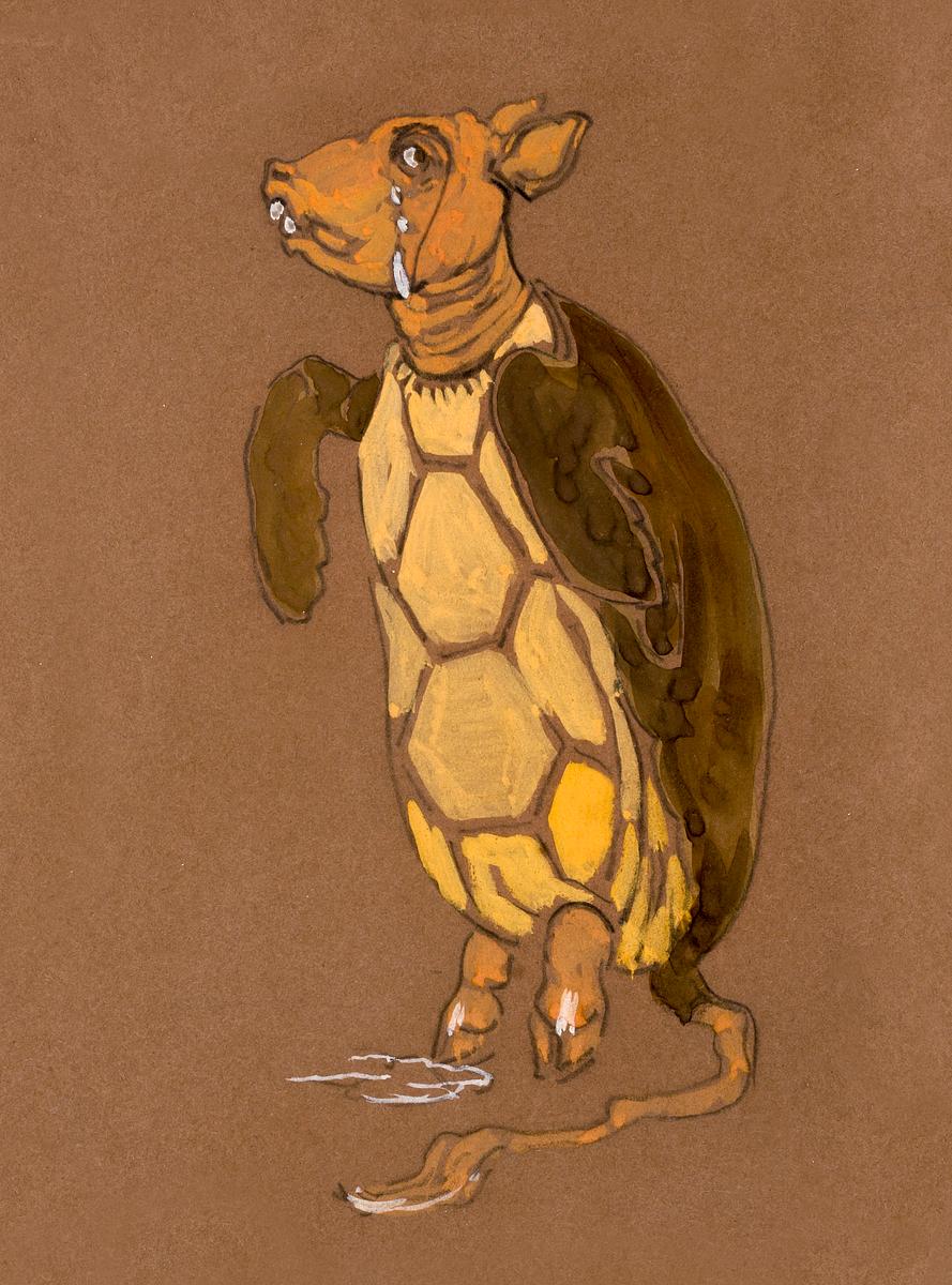 Mock Turtle (1915) Costume Design for Alice… | Free public domain illustration Mock Turtle (1915) Costume Design for Alice in Wonderland in high resolution by William Penhallow Henderson. Original from…