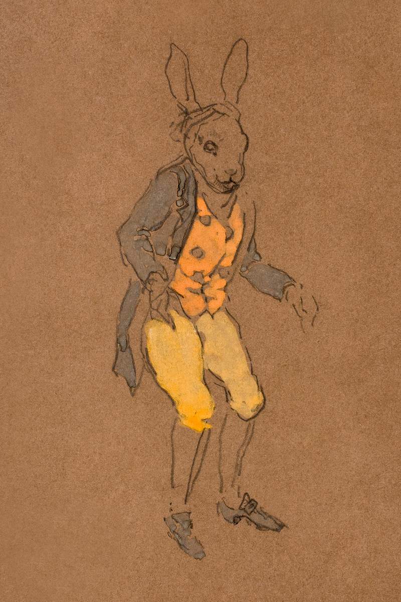 March Hare (1915) Costume Design for Alice in… | Free public domain illustration March Hare (1915) Costume Design for Alice in Wonderland in high resolution by William Penhallow Henderson. Original from The…