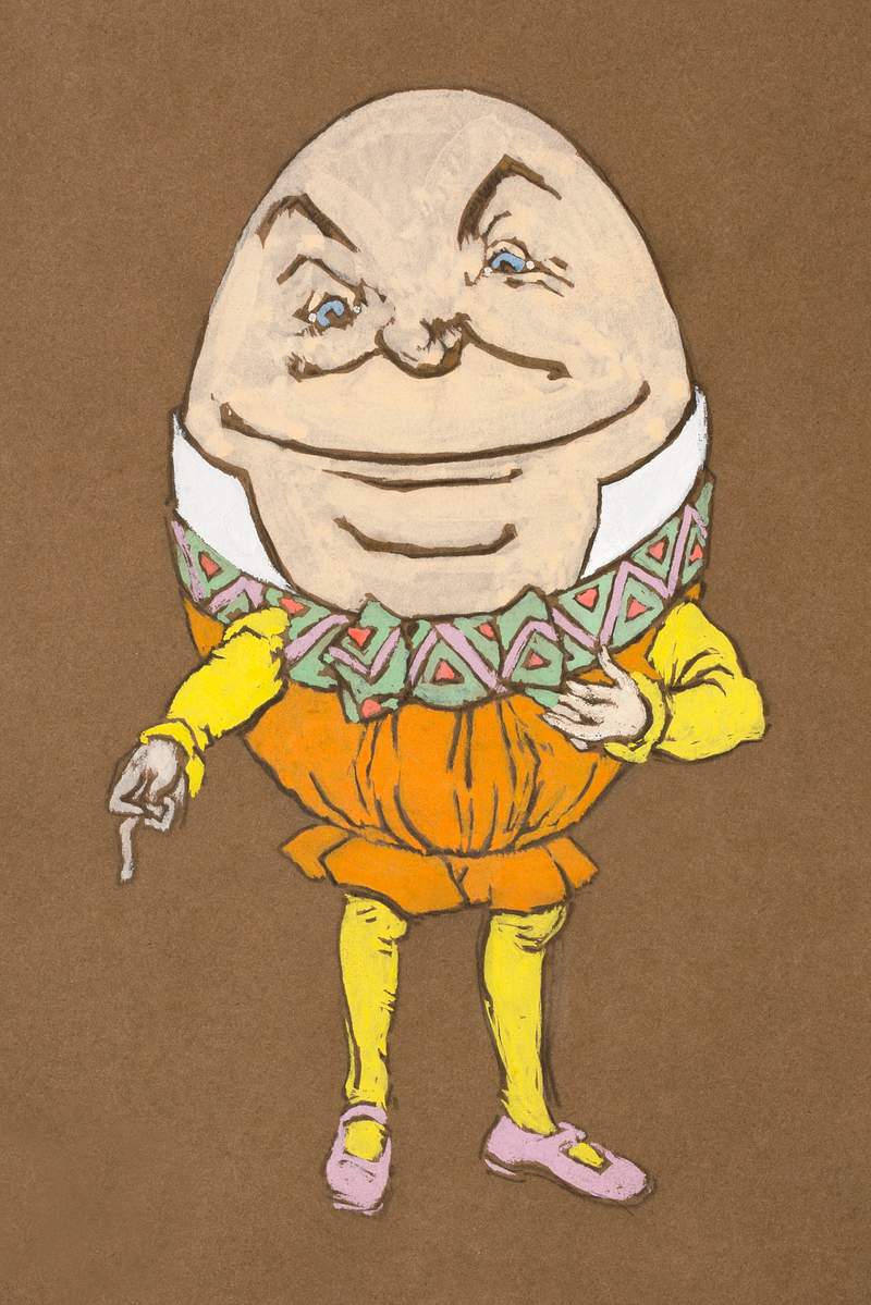 Humpty Dumpty (1915) Costume Design for Alice… | Free public domain illustration Humpty Dumpty (1915) Costume Design for Alice in Wonderland in high resolution by William Penhallow Henderson. Original from…