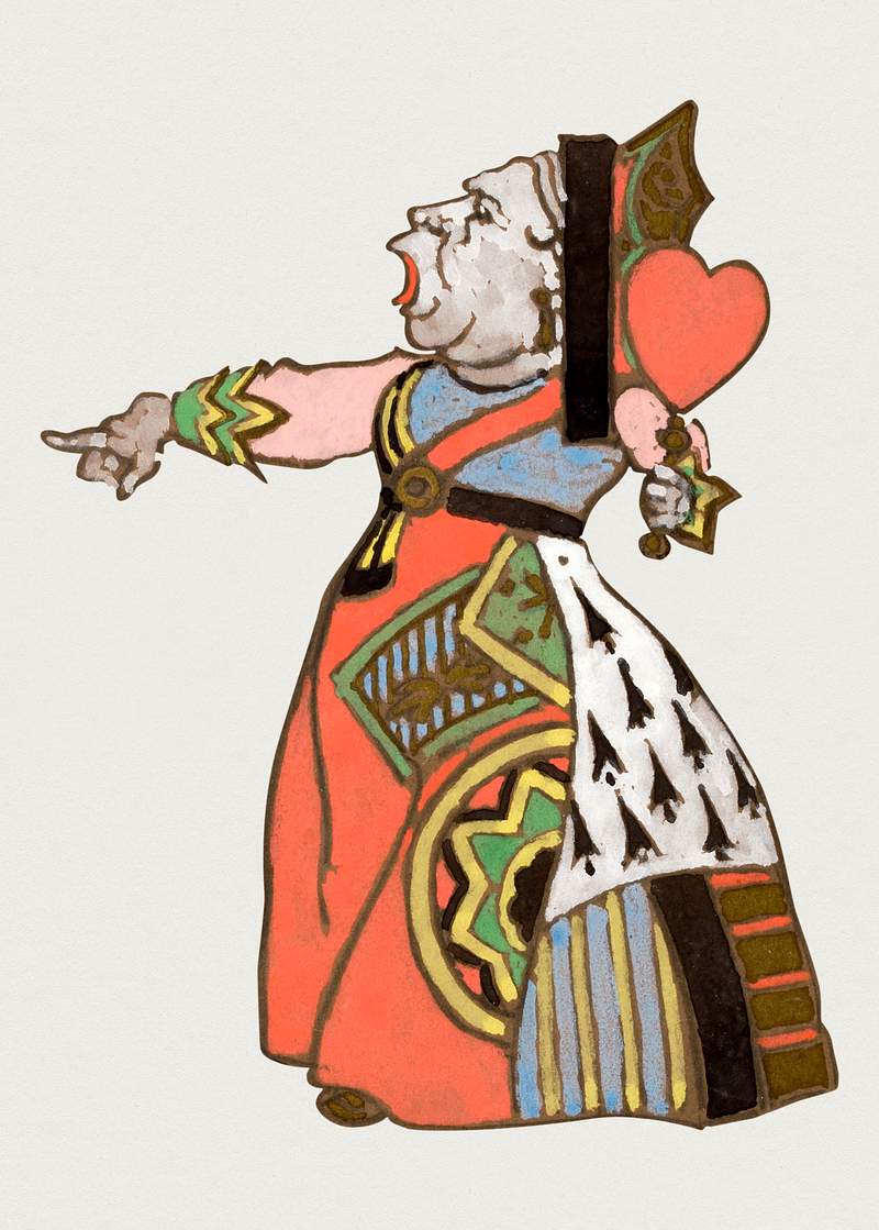 Queen Of Hearts Illustration From Alice S Adventures In Wonderland By Lewis Carroll Remixed From Artworks By William Penhallow Henderson Queen Of Hearts Illustration From Alice S Adventures In Wonderland By Lewis Carroll Remixed From Artworks By William Penhallow Henderson