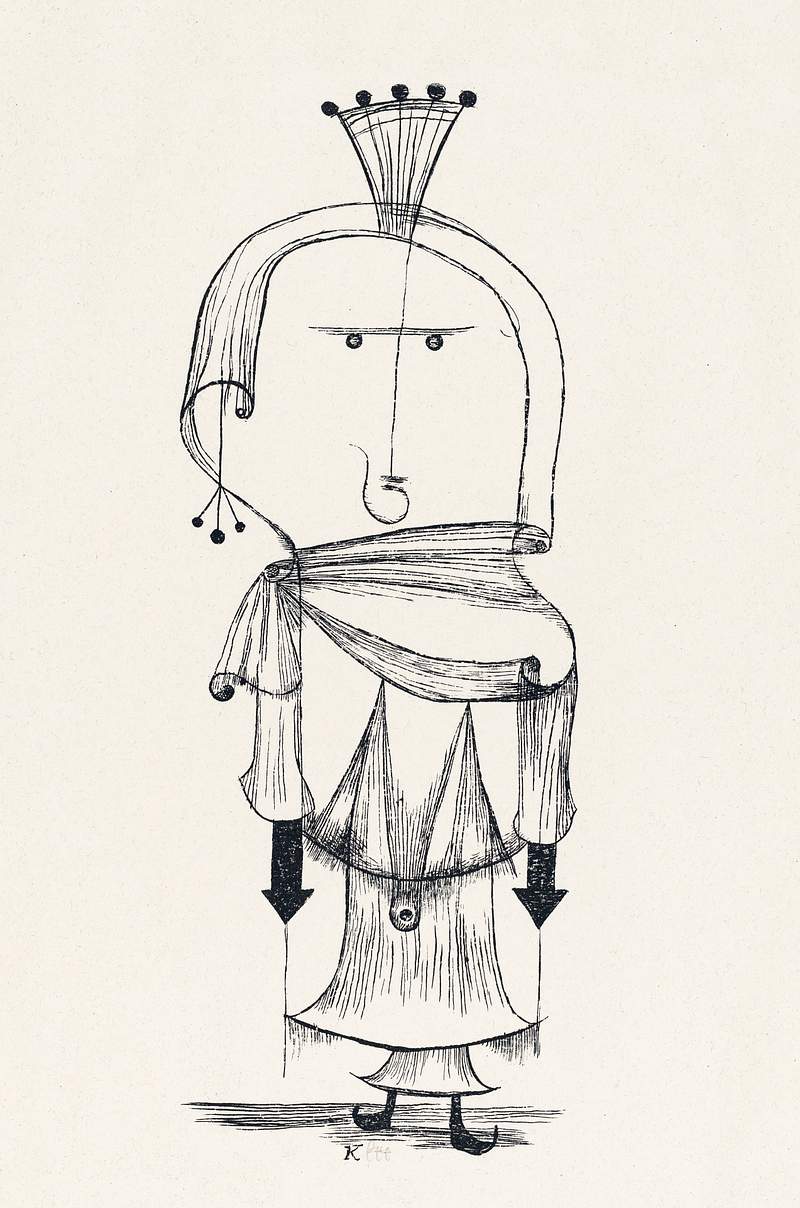 Die Hexe mit dem Kamm (Witch with a Comb) (1922) by Paul Klee. Original portrait painting from The Art Institute of Chicago.…