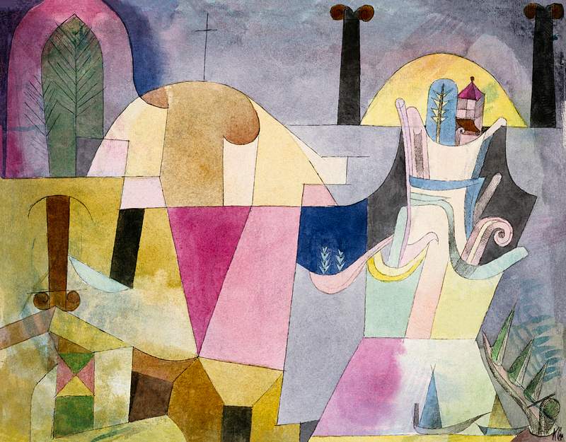 Black Columns in a Landscape (1919) by Paul Klee. Original from The MET Museum. Digitally enhanced by rawpixel.