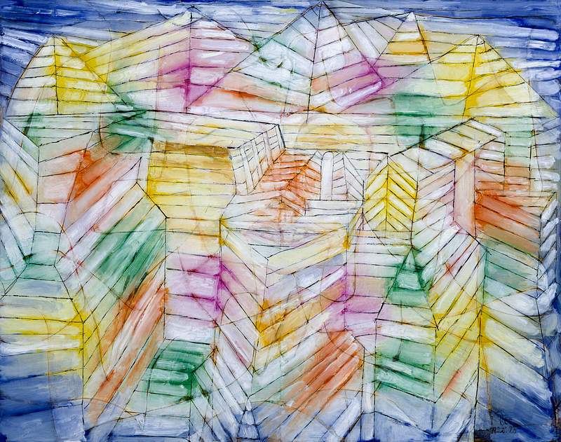 Theater–Mountain–Construction (1920) by Paul Klee. Original from The MET Museum. Digitally enhanced by rawpixel.