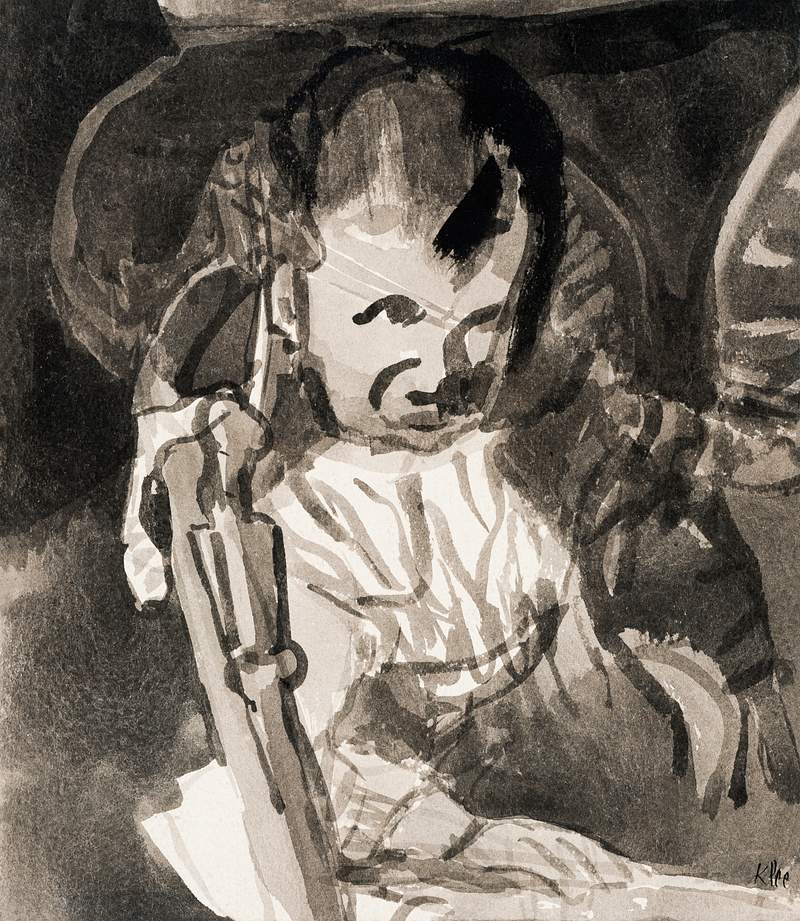 Sketch of Felix Klee (1908) by Paul Klee. Original from The MET Museum. Digitally enhanced by rawpixel.
