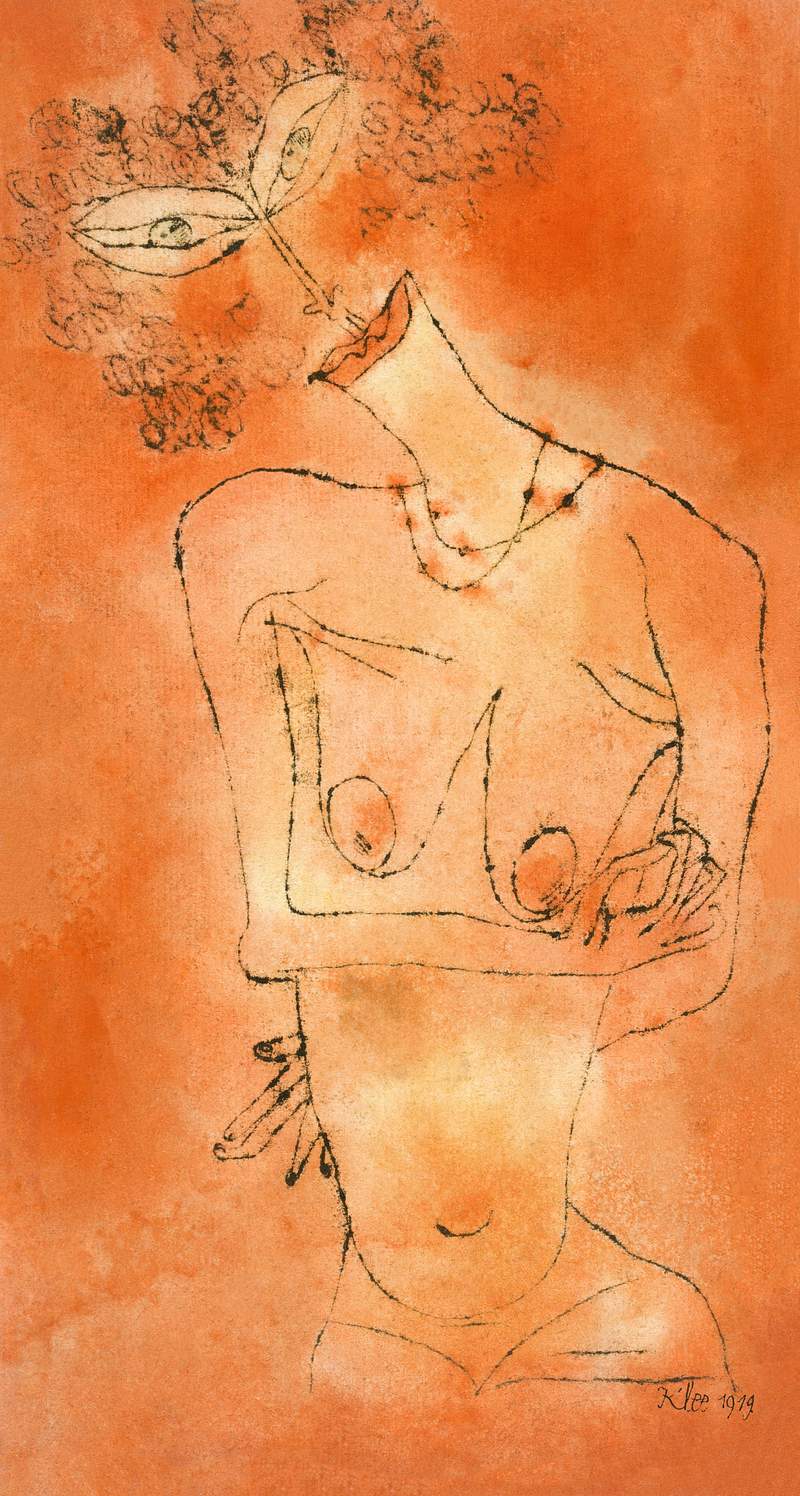 Lady Inclining Her Head (1919) by Paul Klee. Original from The MET Museum. Digitally enhanced by rawpixel.