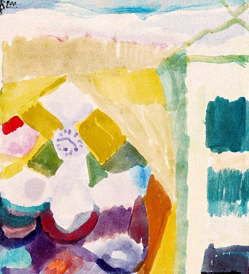 Interieur mit der Uhr (Interior with the Clock) (1913) by Paul Klee. Original portrait painting from The Art Institute of…