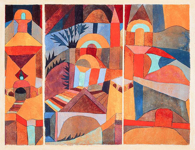 Temple Gardens (1920) by Paul Klee. Original from The MET Museum. Digitally enhanced by rawpixel.