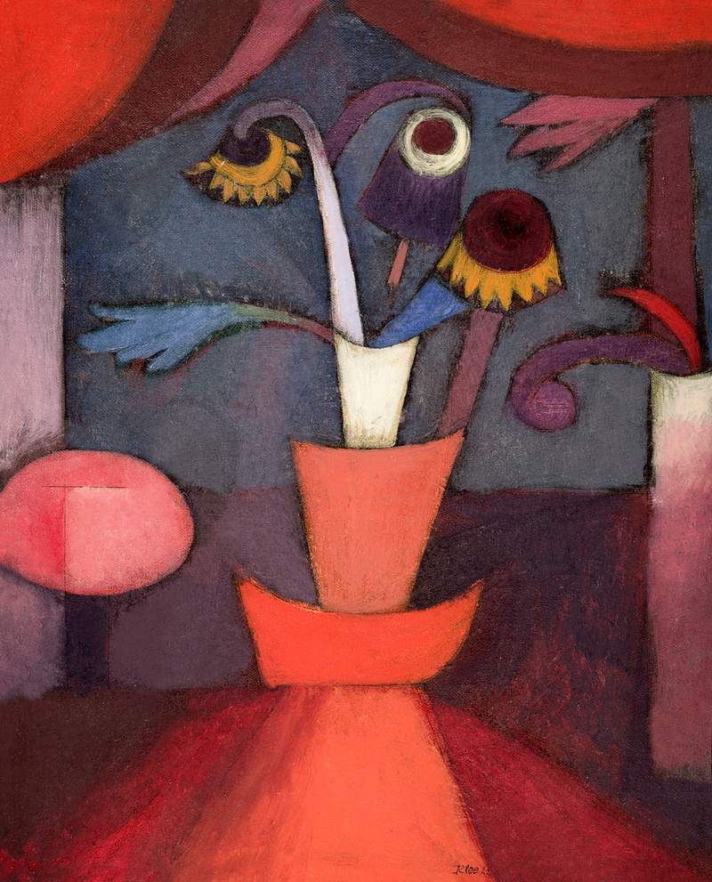 Autumn Flower (1922) by Paul Klee. Original from Yale University Art Gallery. Digitally enhanced by rawpixel.