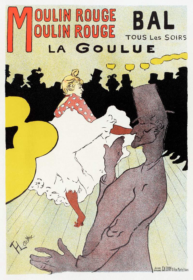 Affiche pour le Moulin Rouge "la Goulue" (1898) print in high resolution by Henri de Toulouse–Lautrec. Original from…