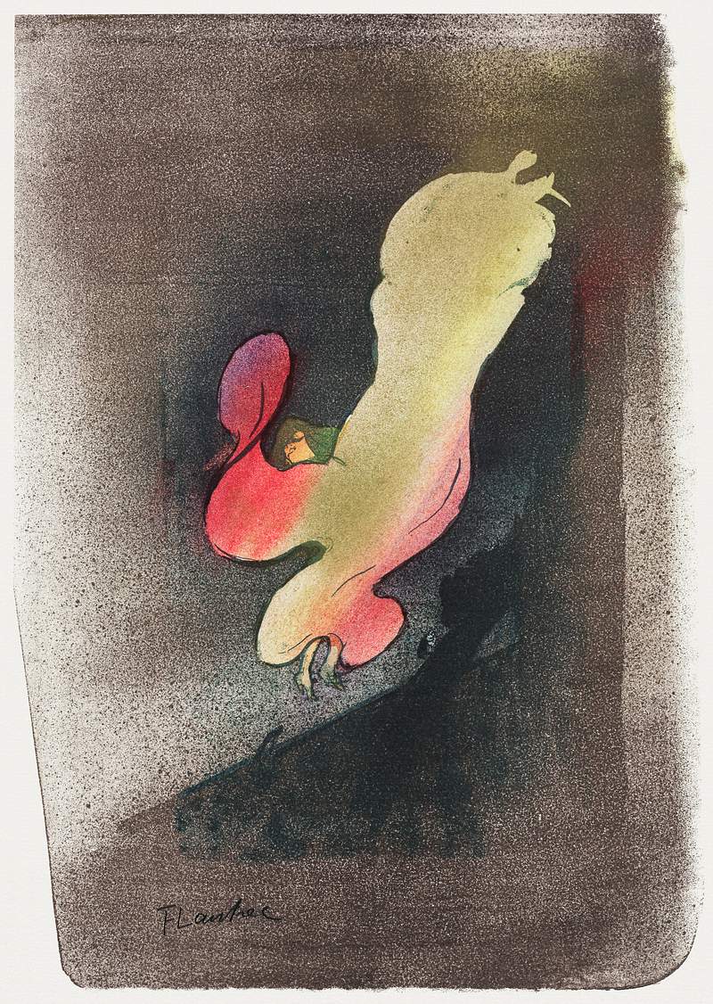 Miss Loïe Fuller (1893) print in high resolution by Henri de Toulouse–Lautrec. Original from The Cleveland Museum…