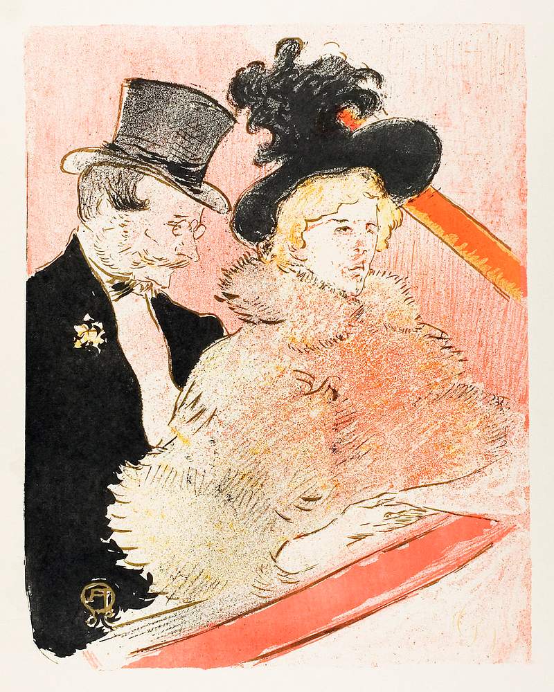 At the Concert (1896) print by Henri de Toulouse–Lautrec. Original from The Art Institute of Chicago. Digitally…