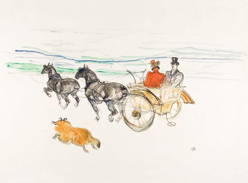 Double harness (1897) print in high resolution by Henri de Toulouse–Lautrec. Original from The Art Institute of…