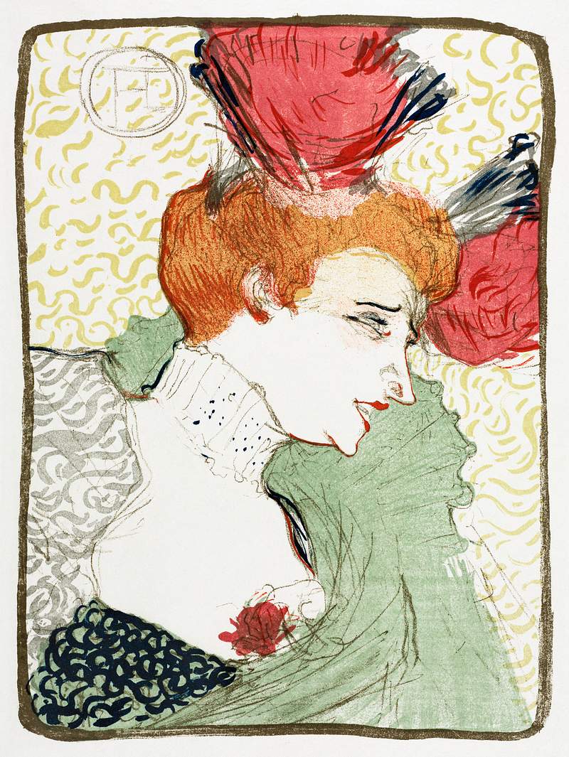 Bust of Mademoiselle Lender (1895) print in high resolution by Henri de Toulouse–Lautrec. Original from The Cleveland…