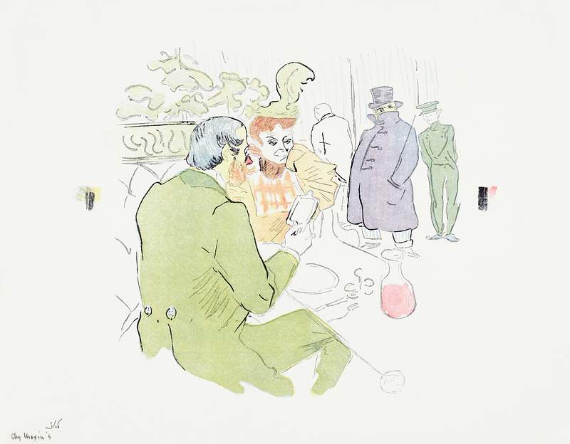 Snobbery (1897) print by Henri de Toulouse–Lautrec. Original from The Art Institute of Chicago. Digitally enhanced by…